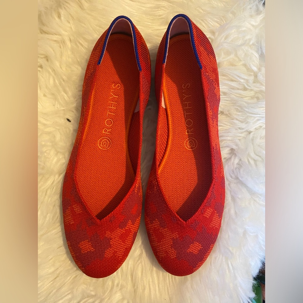 Rothy's Vibrant Red Flats camo size 9.5